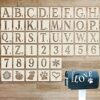 Prasacco 42 Pieces Alphabet and Numbers Stencils, 2 INCH Reusable Plastic Letter Numbers Templates Drawing Art Craft Stencil for Painting on Wood Wall Fabric Rock Chalkboard Signage DIY steampunk buy now online