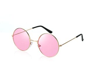 Lennon Style Pink Flat Lens Round Retro Classic Sunglasses Vintage Hippy Tea Shades Unisex Steampunk UV400 Protection steampunk buy now online