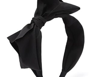 Bow Headbands for Women, WantGor Big Bowknot Hair Hoop Women Knotted Wide Turban Headbands Hair Band Bows Hair Accessories (Black) steampunk buy now online