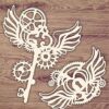 CrafTreat Steampunk Chipboard Embellishments for Card Making and Scrapbooking - Steampunk Key and Keyhole - Size: 5.5X6 Inches - Laser Cut Chipboard Embellishments for Crafting steampunk buy now online