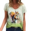 NQyIOS Women's Petal Sleeve Tops V Neck Short Sleeve Baseball Shirts Cute Summer Casual T Shirts Loose Fit Blouses T Neck Tops for Women Green steampunk buy now online