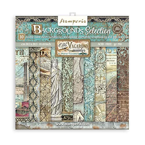 Stamperia International - Mini Scrapbooking - Sir Vagabond - Aviator, SBBS63, White, OSFA steampunk buy now online