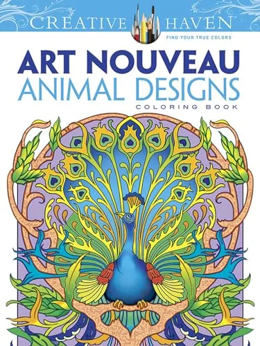 Creative Haven Art Nouveau Animal Designs Coloring Book steampunk buy now online