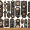Steampunk clock, Digital download, Junk Journal, Scrapbooking, Commercial use, Cardmaking, Not transparant, Steampunk by Kattugglandesign steampunk buy now online