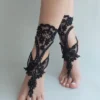 Beach wedding gothic barefoot sandal black lace wedding party steampunk burlesque bangle beach anklets bridal accessory goth wampire by WeddingBarefoot steampunk buy now online Beach wedding gothic barefoot sandal black lace wedding party steampunk burlesque bangle beach anklets bridal accessory goth wampire by WeddingBarefoot steampunk buy now online
