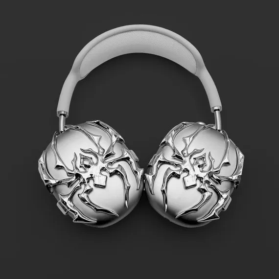 Silver spider AirPods Max attachments, metal spider cases only, no headset included, apple headphones, AirPods Max covers, AirPods Max cases by aisuperstation steampunk buy now online Silver spider AirPods Max attachments, metal spider cases only, no headset included, apple headphones, AirPods Max covers, AirPods Max cases by aisuperstation steampunk buy now online