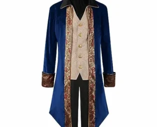 Medieval Clothing Men's Tuxedo Steampunk Coat Carnival Cosplay Halloween Costumes Victorian Frock Coat Vintage Frock Coat Jacket Yard Embroidery Coat Renaissance Fancy Dress Costumes, blue, 3XL steampunk buy now online