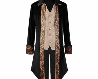 Medieval Clothing Men's Tuxedo Steampunk Coat Carnival Cosplay Halloween Costumes Victorian Frock Coat Vintage Frock Coat Jacket Yard Embroidery Coat Renaissance Fancy Dress Costumes, black, M steampunk buy now online