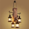 American Vintage 4 Heads Ceiling Hanging Lighting Industrial Steampunk Edison Kerosene Lamp Vintage Wooden Metal Chandelier Bar Restaurants Decoration Coffee Shop Club Pendant Light E27/E26 39" needed steampunk buy now online