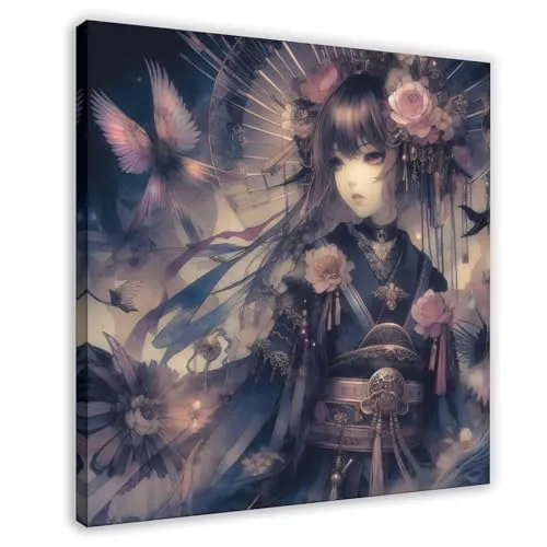 TINGTOEO Steampunk, Beautiful, Lovely Girl 50 Canvas Poster Wall Art Decor Print Picture Paintings for Living Room Bedroom Decoration Frame-style 28x28inch(70x70cm) steampunk buy now online