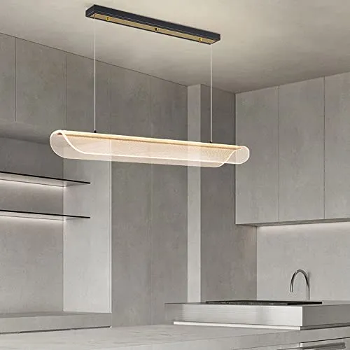 LBSWYH Modern Chandelier Strip Pendant Light Fixture 30W Kitchen Island Lighting Linear Pendant Hanging Fixture Acrylic Lamp Shade for Living Dining Room 4000K steampunk buy now online