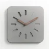 NULSKY Wall Clock Modern Grey Square Round Stylish Minimalist Hotel Bedroom Study Living Room Wall Clock Decoration Clock (Size : A)(B) steampunk buy now online