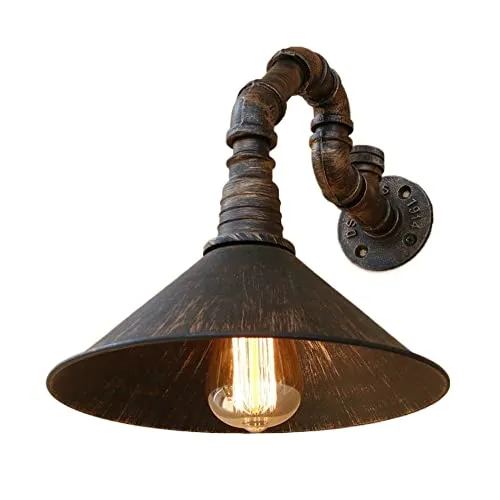 He-shop Wall lamp, Wall Sconce V-intage Metal Wall Lamp Water Pipe Light Wall Lamp E-dison Retro Steampunk Industrial Decoration Lighting,Indoor Wall Light steampunk buy now online