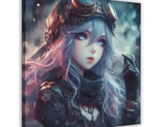 TINGTOEO Steampunk, Beautiful, Lovely Girl 34 Canvas Poster Wall Art Decor Print Picture Paintings for Living Room Bedroom Decoration Frame-style 28x28inch(70x70cm) steampunk buy now online