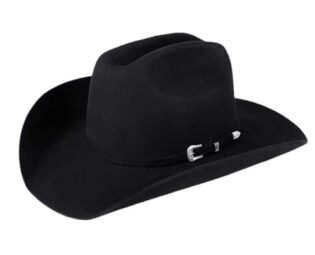 Aoleaky Western Cowboy Hat Wool Felt American Hats Fedora Outdoor Wide Brim Hat with Gray Black White Coffee Color Black 58-60CM L steampunk buy now online