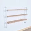 ASumPio Industrial Style Clothes Floating Shelf with Clothes Rail 3 Tier Clothing Display Rack Garment Rack for Retail,Household,Wall Mounted, steampunk buy now online