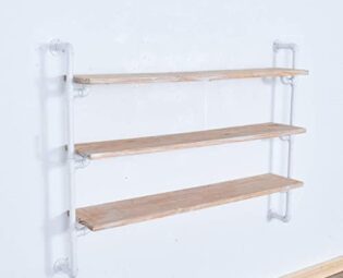 ASumPio Industrial Style Clothes Floating Shelf with Clothes Rail 3 Tier Clothing Display Rack Garment Rack for Retail,Household,Wall Mounted, steampunk buy now online