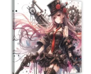 TINGTOEO Steampunk, Beautiful, Lovely Girl 44 Canvas Poster Wall Art Decor Print Picture Paintings for Living Room Bedroom Decoration Frame-style 28x28inch(70x70cm) steampunk buy now online
