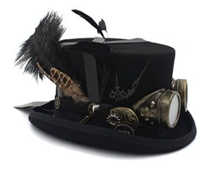 ASDFFG Men Women Steampunk Hat Wool DIY Fedora Steampunk Top Hat For Women Men Hat Millinery Steampunk Goggles (Color : 3, Size : 59cm) steampunk buy now online