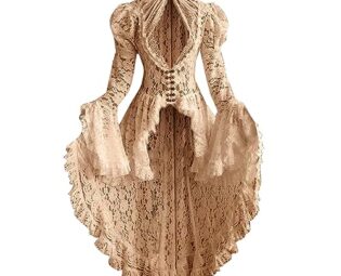 Medieval Clothing Women's Steampunk Gothic Clothing Medieval Dress with Trumpet Sleeves Festive Evening Dress Party Dress Carnival Cosplay Halloween Costume Women's Medieval Dress Costume Outfits, steampunk buy now online