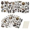 WANDIC 16 Sheets Rub On Transfer Stickers Retro Decals Waterproof Stickers Industrial Punk Themed Decals for DIY Scrapbooking steampunk buy now online