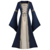 Renaissance Dress Women's Medieval Dress with Trumpet Sleeves Medieval Costumes Gothic Clothing High Waist Maxi Dress Festive Cosplay Party Carnival Halloween Costume Victorian Queen Dresses, blue, XL steampunk buy now online