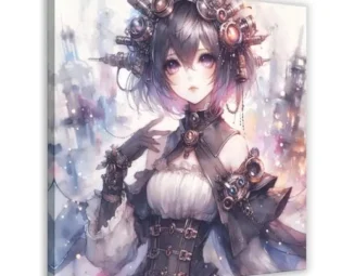 TINGTOEO Steampunk, Beautiful, Lovely Girl 38 Canvas Poster Bedroom Decor Sports Landscape Office Room Decor Gift Frame-style 28x28inch(70x70cm) steampunk buy now online