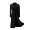 DSDFSVEW Winter Over Knee Long Men's Slim Wool Coat Luxury Business Gentleman Youth Thick Warm Wool Coat steampunk buy now online