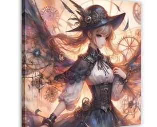 TINGTOEO Steampunk, Beautiful, Lovely Girl 47 Canvas Poster Bedroom Decor Sports Landscape Office Room Decor Gift Frame-style 28x28inch(70x70cm) steampunk buy now online