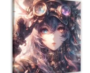 TINGTOEO Steampunk, Beautiful, Lovely Girl 35 Canvas Poster Wall Art Decor Print Picture Paintings for Living Room Bedroom Decoration Frame-style 28x28inch(70x70cm) steampunk buy now online