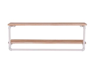 ASumPio Pine Clothes Floating Shelf with Clothes Rail,2 Tier Clothing Display Rack Garment Rack for Retail,Household,Wall Mounted, steampunk buy now online