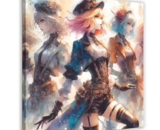 TINGTOEO Steampunk, Beautiful, Lovely Girl 21 Canvas Poster Wall Art Decor Print Picture Paintings for Living Room Bedroom Decoration Frame-style 28x28inch(70x70cm) steampunk buy now online