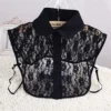 Women Pure Color Lace Detachable Lapel Choker Necklace Shirt Fake False Collar (C,One Size) steampunk buy now online