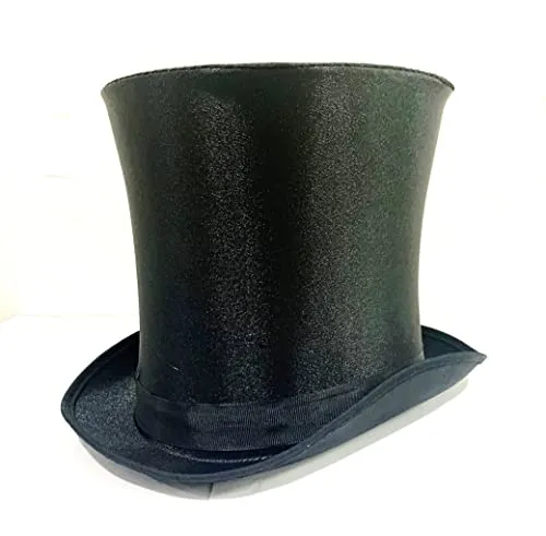 STYLEX Tall Top Hat Bell Hat Halloween Fancy Dress Steampunk Victorian (Black) steampunk buy now online
