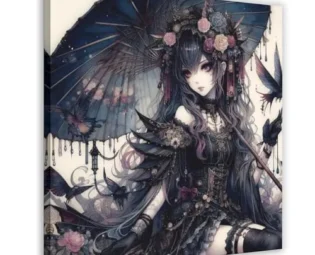 TINGTOEO Steampunk, Beautiful, Lovely Girl 33 Canvas Poster Bedroom Decor Sports Landscape Office Room Decor Gift Frame-style 28x28inch(70x70cm) steampunk buy now online