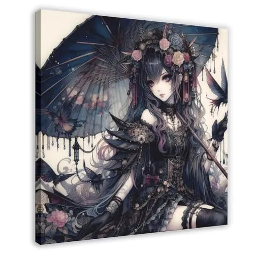 TINGTOEO Steampunk, Beautiful, Lovely Girl 33 Canvas Poster Bedroom Decor Sports Landscape Office Room Decor Gift Frame-style 28x28inch(70x70cm) steampunk buy now online