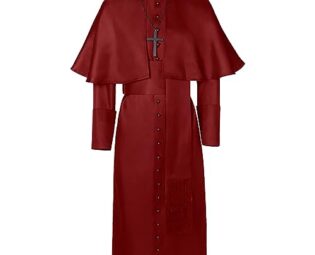 Priest Costume Men's Tunic, Clergy, Priest, Fancy Dress Costumes Men's Prister Robe Costume Medieval Robe Halloween Costume for Theme Party, Church Costume, Wizard Costume, Monk's Robe, red, XL steampunk buy now online