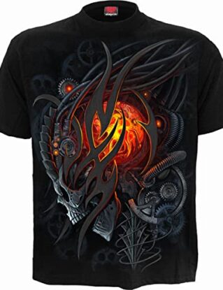 Spiral - Steampunk Skull - T-Shirt Black - L steampunk buy now online