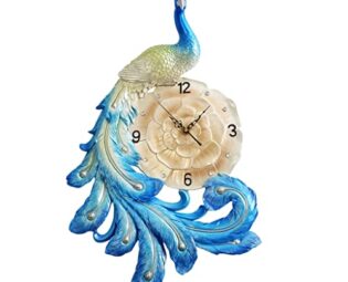 JFNHUTL Wall Clock N/A Peacock Wall Clock Resin 3d Home Living Room Decoration Silent Clock steampunk buy now online