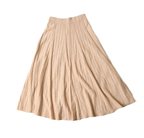 FULBHPRINT 100% Cashmere Skirt Women Autumn Winter Mid-Length High-Waist Cashmere Skirt Thick A-Line Knit Half-Length Skirt steampunk buy now online