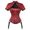 REJOON Corset Steampunk Gothic Cut Out Bustier Vintage Black Red Floral Top For Women Short Sleeve (Color : Red, Size : S.) steampunk buy now online REJOON Corset Steampunk Gothic Cut Out Bustier Vintage Black Red Floral Top For Women Short Sleeve (Color : Red, Size : S.) steampunk buy now online