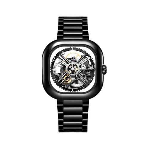 CIGA Design Automatic Mechanical Watch for Men, Y Series Eastern Jade, Ceramics Case, Four-Sided Domed Sapphire Glass, Skeleton Dial, Men's Watch with Ceramic Strap, Gifts for Men and Women steampunk buy now online