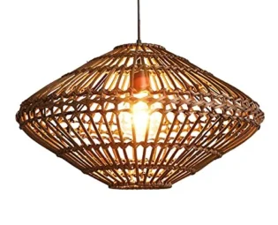 LBSWYH Rattan Woven Pendant Light Hand Woven Wicker Lighting Fixtures Bamboo Woven Ceiling Lamp Hanging Chandelier for Shop Cafe steampunk buy now online