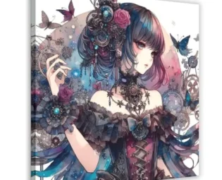 TINGTOEO Steampunk, Beautiful, Lovely Girl 52 Canvas Poster Wall Art Decor Print Picture Paintings for Living Room Bedroom Decoration Frame-style 28x28inch(70x70cm) steampunk buy now online