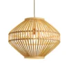 LBSWYH Hand Woven Bamboo Pendant Light, Rattan Hanging Lamp Light Fixture Chandelier Adjustable Handmade Bamboo Rustic Celling Hanging Lamp steampunk buy now online