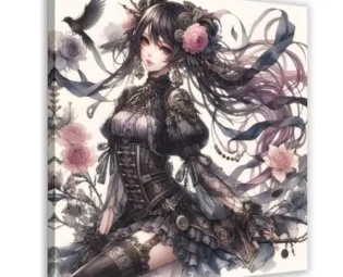 TINGTOEO Steampunk, Beautiful, Lovely Girl 46 Canvas Poster Bedroom Decor Sports Landscape Office Room Decor Gift Frame-style 28x28inch(70x70cm) steampunk buy now online