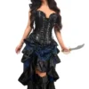 Daisy corsets Women's Top Drawer 4 Pc Premium Pirate Corset Costume, Black/Blue, S (Pack of 4) steampunk buy now online