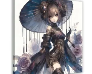 TINGTOEO Steampunk, Beautiful, Lovely Girl 37 Canvas Poster Bedroom Decor Sports Landscape Office Room Decor Gift Frame-style 28x28inch(70x70cm) steampunk buy now online