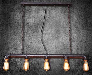 Pendant Light Fixtures , Boutique Decorative Lighting 5 Lights Industrial V-intage Steampunk Pendant /Nostalgic Water Pipe Chandelier Lighting Furniture Restaurant Chandelier Nordic Lamp Modern Chande steampunk buy now online