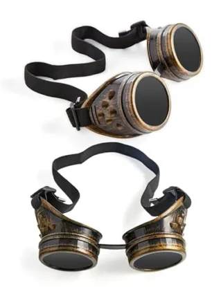 Bella Dox Bronze Steampunk Goggles for Adult, Vintage Glasses Gothic Halloween Cosplay Sunglasses Fancy Dress Accessories Cosplay Halloween Party Eyewear steampunk buy now online